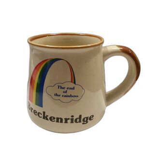 VINTAGE Handmade Breckenridge Colorado Rainbow Stone wear Mug Cup